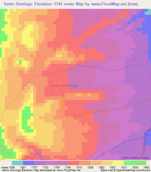 Santo Domingo,Argentina Elevation Map