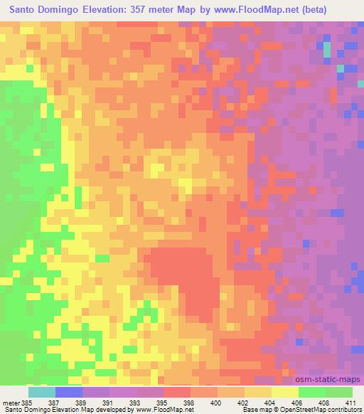 Santo Domingo,Argentina Elevation Map
