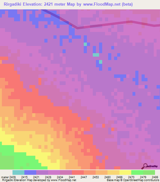 Rirgadiki,Iran Elevation Map