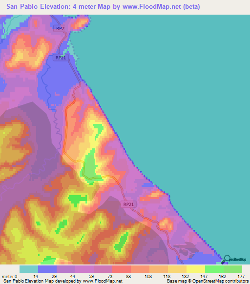 San Pablo,Argentina Elevation Map