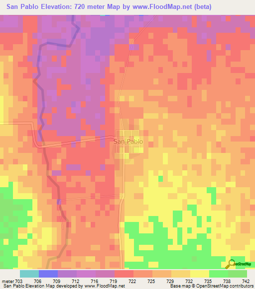 San Pablo,Argentina Elevation Map