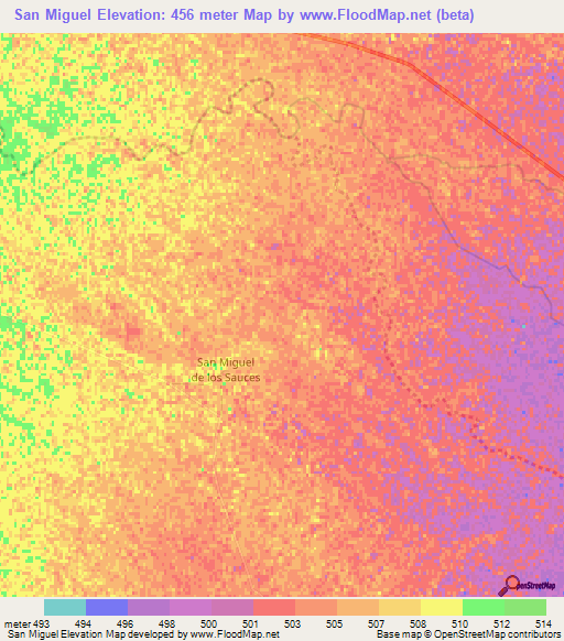 San Miguel,Argentina Elevation Map