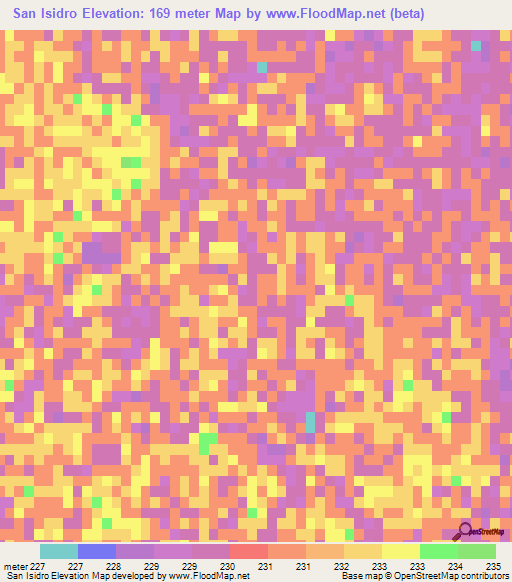 San Isidro,Argentina Elevation Map
