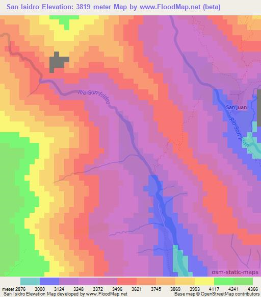 San Isidro,Argentina Elevation Map