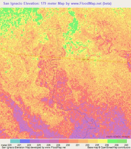 San Ignacio,Argentina Elevation Map