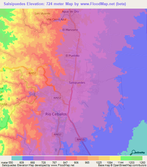 Salsipuedes,Argentina Elevation Map