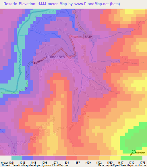 Rosario,Argentina Elevation Map