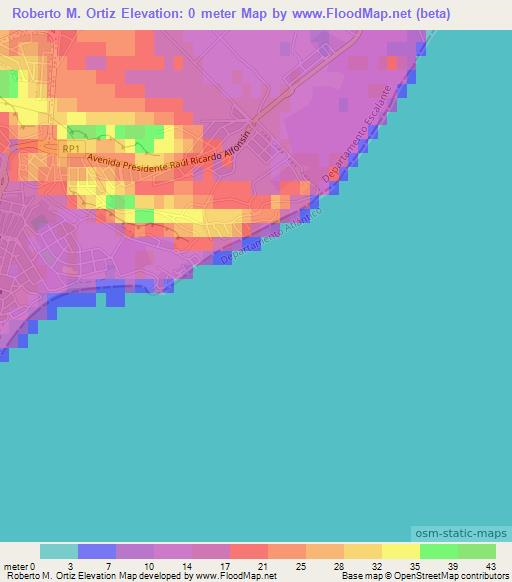 Roberto M. Ortiz,Argentina Elevation Map