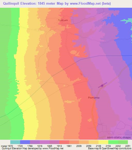 Quilinquil,Argentina Elevation Map