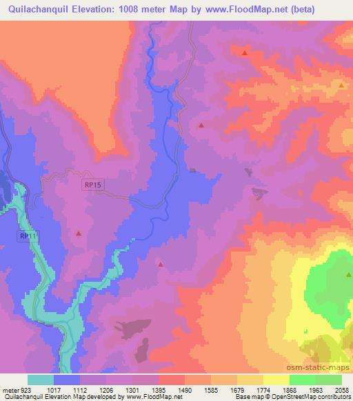 Quilachanquil,Argentina Elevation Map