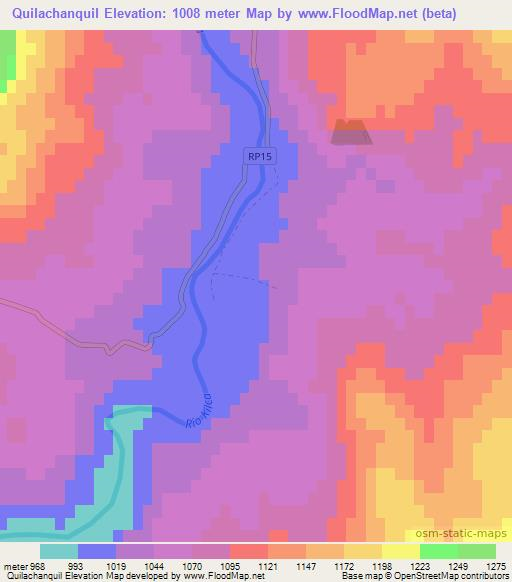 Quilachanquil,Argentina Elevation Map