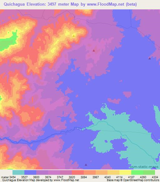 Quichagua,Argentina Elevation Map