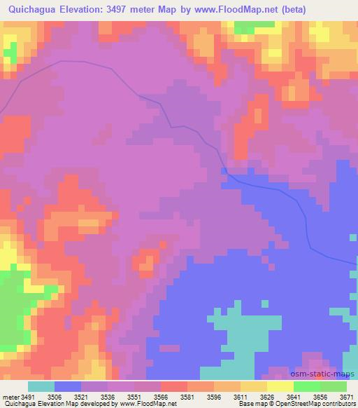 Quichagua,Argentina Elevation Map
