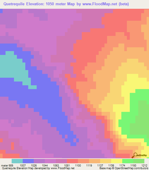 Quetrequile,Argentina Elevation Map