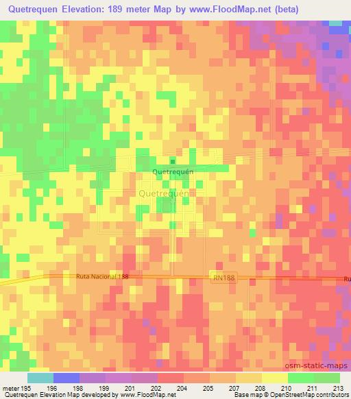 Quetrequen,Argentina Elevation Map