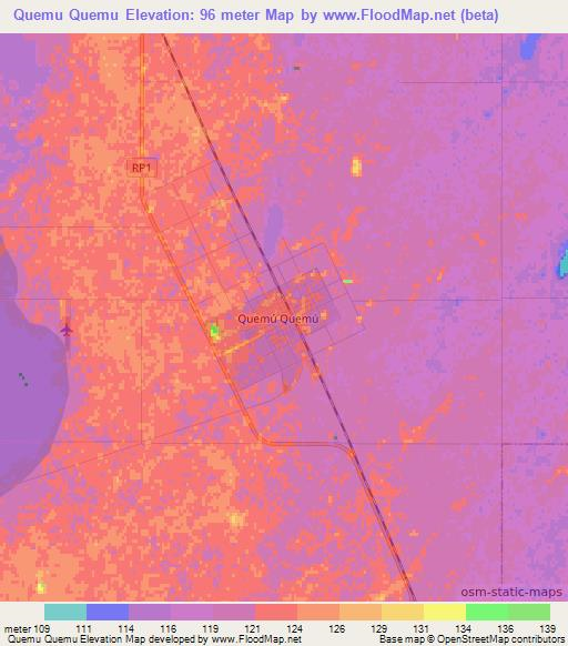 Quemu Quemu,Argentina Elevation Map