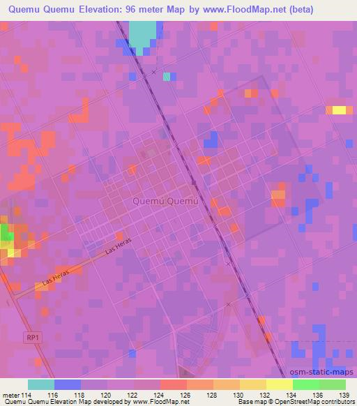 Quemu Quemu,Argentina Elevation Map