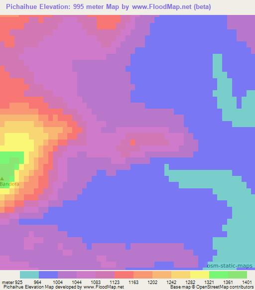 Pichaihue,Argentina Elevation Map