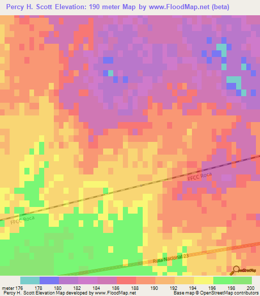 Percy H. Scott,Argentina Elevation Map