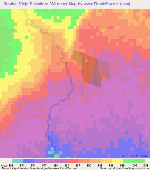 Niquivil Viejo,Argentina Elevation Map
