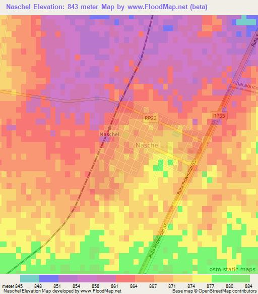 Naschel,Argentina Elevation Map