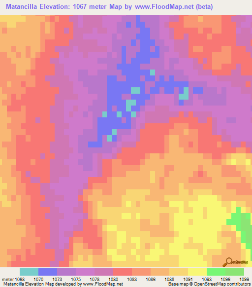 Matancilla,Argentina Elevation Map