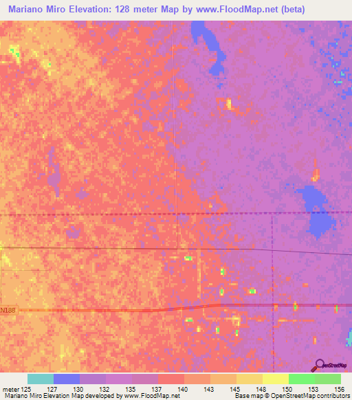 Mariano Miro,Argentina Elevation Map
