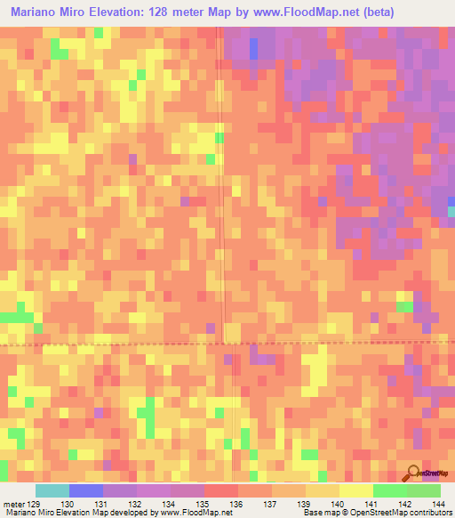 Mariano Miro,Argentina Elevation Map