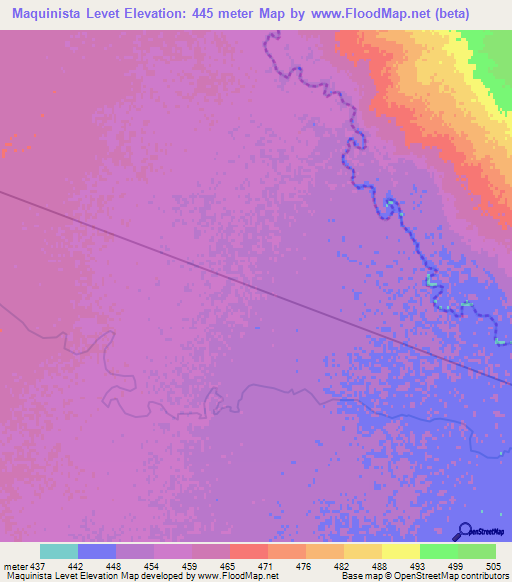 Maquinista Levet,Argentina Elevation Map