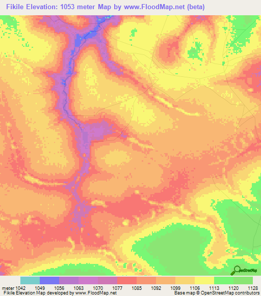 Fikile,Congo (Kinshasa) Elevation Map