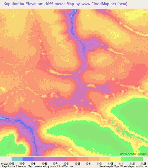 Kapulumba,Congo (Kinshasa) Elevation Map