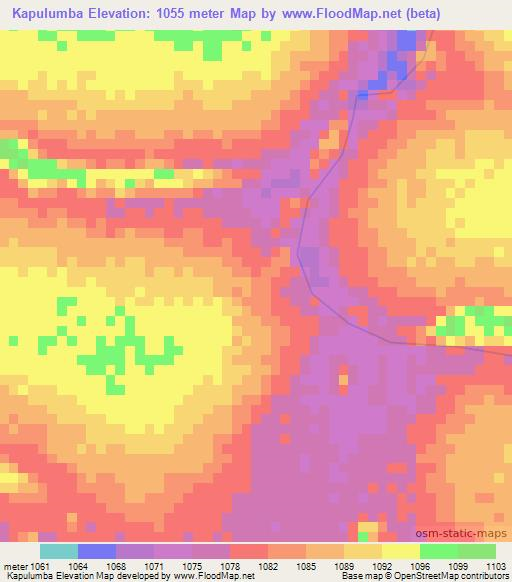 Kapulumba,Congo (Kinshasa) Elevation Map