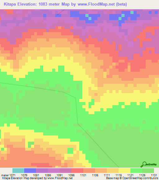 Kitapa,Congo (Kinshasa) Elevation Map