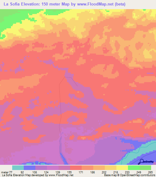 La Sofia,Argentina Elevation Map
