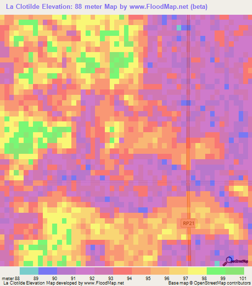 La Clotilde,Argentina Elevation Map