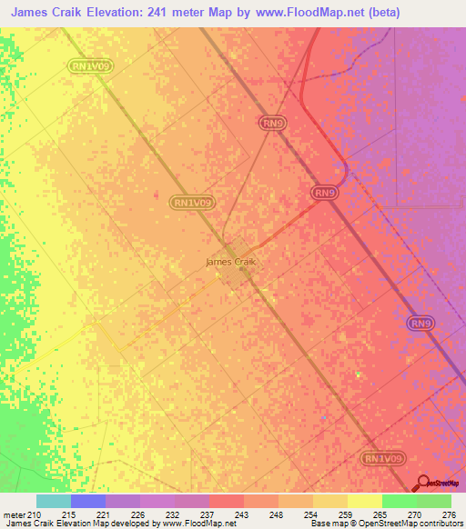 James Craik,Argentina Elevation Map