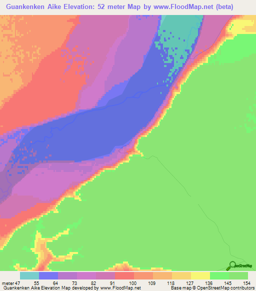 Guankenken Aike,Argentina Elevation Map