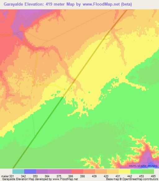 Garayalde,Argentina Elevation Map