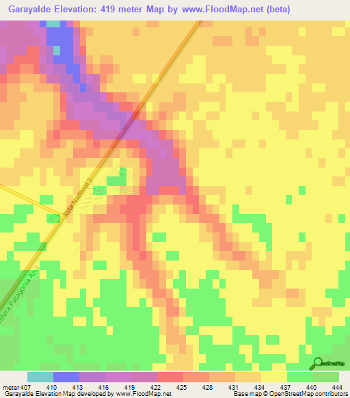 Garayalde,Argentina Elevation Map