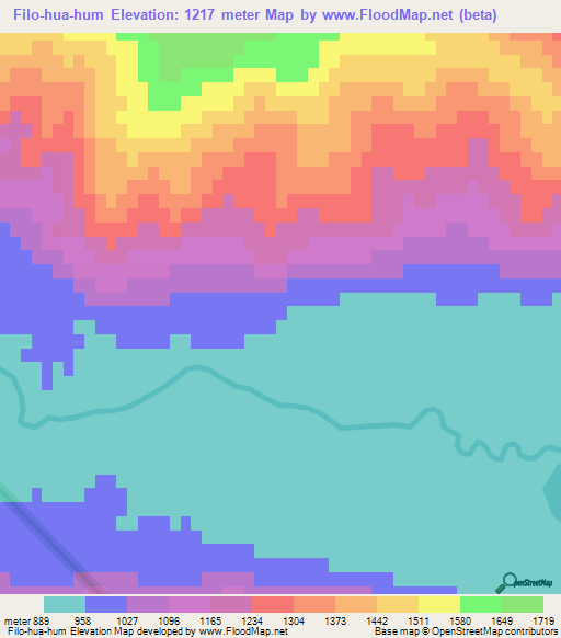Filo-hua-hum,Argentina Elevation Map