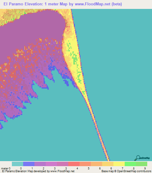 El Paramo,Argentina Elevation Map