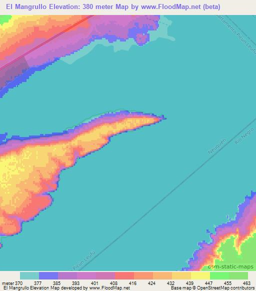 El Mangrullo,Argentina Elevation Map