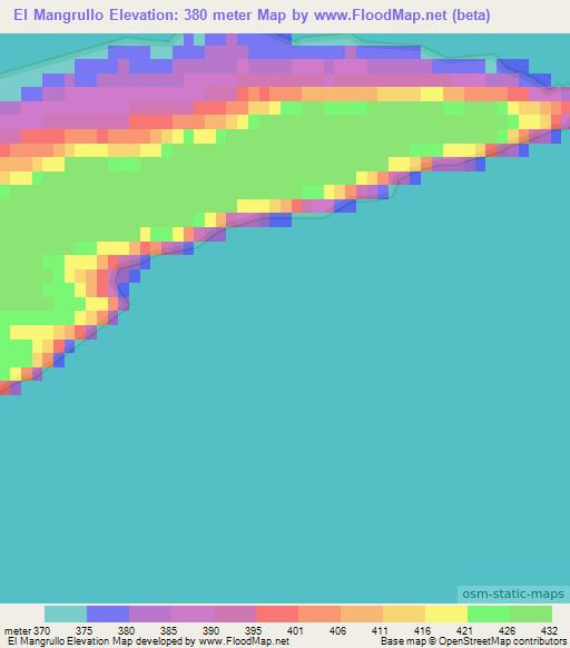 El Mangrullo,Argentina Elevation Map
