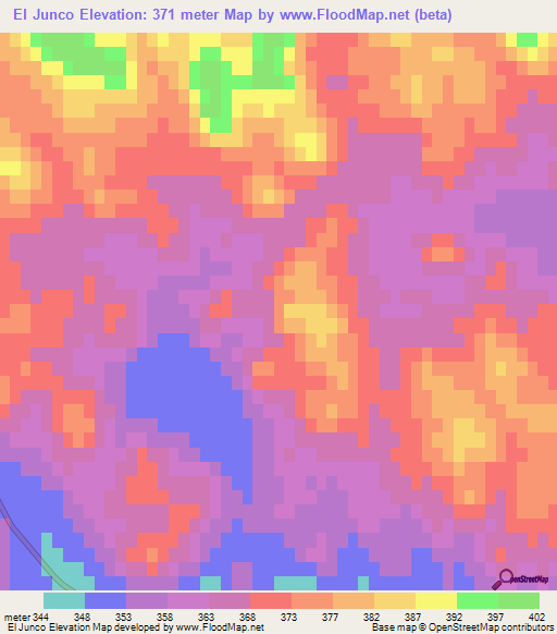 El Junco,Argentina Elevation Map
