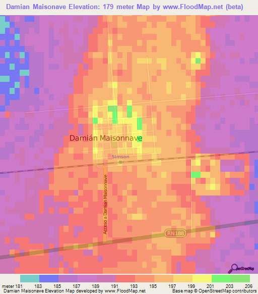 Damian Maisonave,Argentina Elevation Map