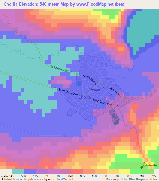 Cholila,Argentina Elevation Map