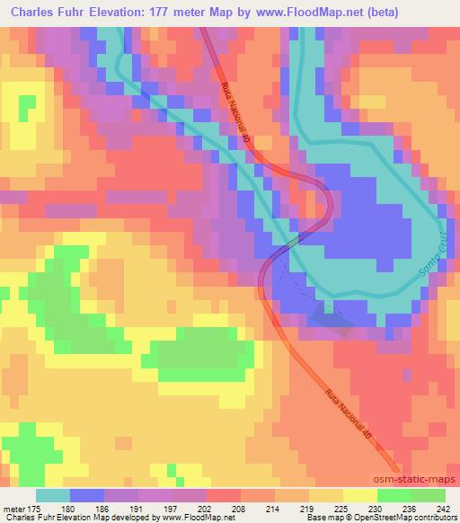 Charles Fuhr,Argentina Elevation Map