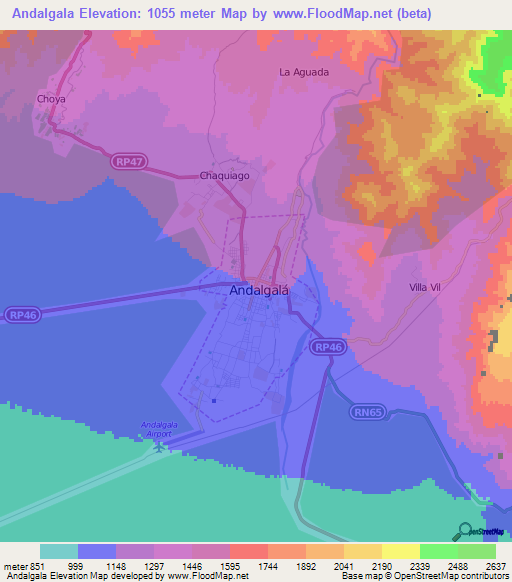 Andalgala,Argentina Elevation Map