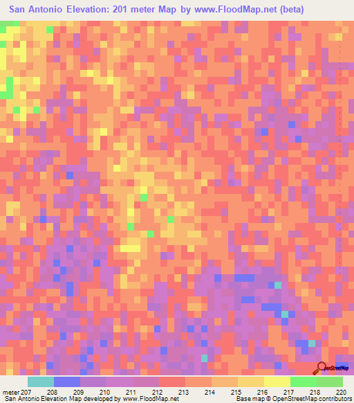 San Antonio,Paraguay Elevation Map