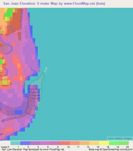 San Juan,Chile Elevation Map